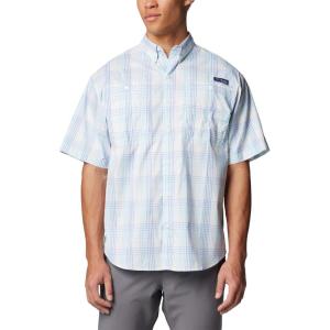 imageColumbia Mens Super Tamiami Long Sleeve ShirtAqua Haze All Over Gingham