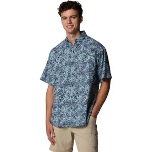 imageColumbia Mens Super Tamiami Long Sleeve ShirtCrushed Blue Marlin Palms