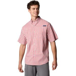 imageColumbia Mens Super Tamiami Long Sleeve ShirtDusty Crimson Gradient Check