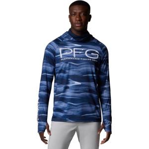 imageColumbia Mens Super Terminal Tackle Vent HoodieCollegiate Navy Obsidian