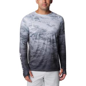 imageColumbia Mens Super Terminal Tackle Vent Long SleeveBlack Pfg Camo Gradient