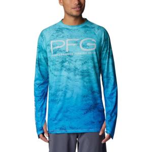 imageColumbia Mens Super Terminal Tackle Vent Long SleeveTurquoise Pfg Camo Gradient