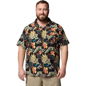 imageColumbia Mens Tech Trail Utility Printed Woven Short SleeveBlack Pasteled