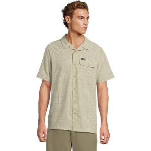 imageColumbia Mens Tech Trail Utility Printed Woven Short SleeveSafari Blazing Trails