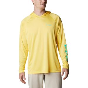 imageColumbia Mens Terminal TackkleHoodieSun GlowElectric Turquoise Logo