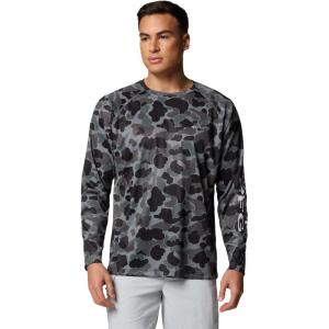 imageColumbia Mens Terminal Tackle Long Sleeve Fishing ShirtBlack Deltahunter Camo
