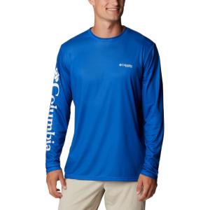 imageColumbia Mens Terminal Tackle PFG Carey Chen LsVivid BlueWhite Intruder