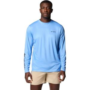 imageColumbia Mens Terminal Tackle PFG Fins and Stripes Long SleeveWhite CapFins  Stripes Trout