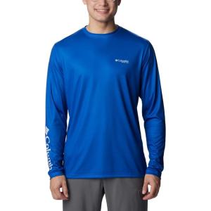 imageColumbia Mens Terminal Tackle PFG Statetriot Long SleeveVivid BlueWhite Tx