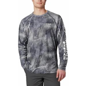 imageColumbia Mens Terminal Tackle PFG Triangle Long Sleeve ShirtBlack Realtree Mako