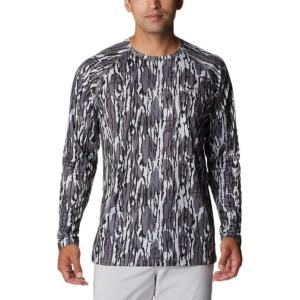 imageColumbia Mens Terminal Tackle PFG Triangle Long Sleeve ShirtCool Grey M O Bottomland