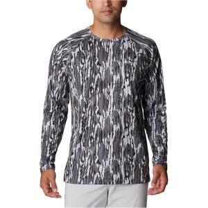 imageColumbia Mens Terminal Tackle PFG Triangle Long Sleeve ShirtCool Grey Mossy Oak Bottomland