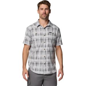 imageColumbia Mens Utilizer Printed Woven Short SleeveColumbia Grey Omblur