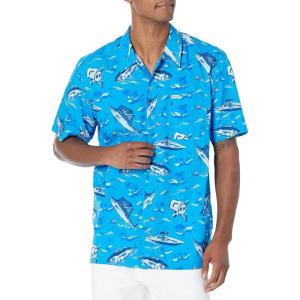 imageColumbia Sportswear Mens Trollers Best Short Sleeve ShirtBlue Macaw Reel Dreamz Print
