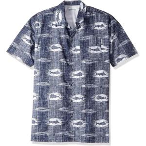 imageColumbia Sportswear Mens Trollers Best Short Sleeve ShirtCollegiate Navy Ikat Fish