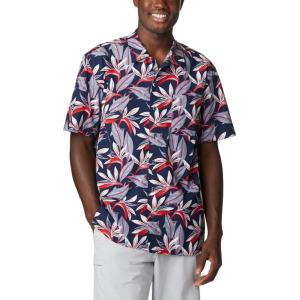 imageColumbia Sportswear Mens Trollers Best Short Sleeve ShirtCollegiate Navy Tuna Paradise Print
