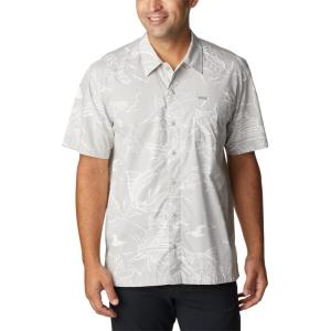 imageColumbia Sportswear Mens Trollers Best Short Sleeve ShirtCool Grey Mighty Marlins Print