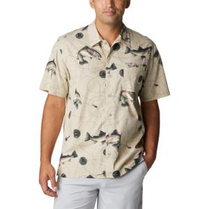 imageColumbia Sportswear Mens Trollers Best Short Sleeve ShirtFossil Freshwater Dryfly Print