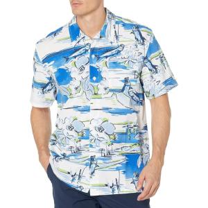 imageColumbia Sportswear Mens Trollers Best Short Sleeve ShirtHarbor Blue Marina Vacation Print