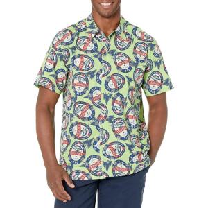 imageColumbia Sportswear Mens Trollers Best Short Sleeve ShirtLime Glow Holiday Spirits Print