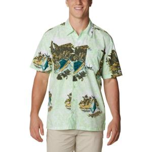 imageColumbia Sportswear Mens Trollers Best Short Sleeve ShirtLime Glow Sailfish Village Print