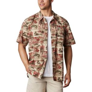 imageColumbia Sportswear Mens Trollers Best Short Sleeve ShirtRed Spark Polynesian Print