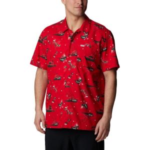imageColumbia Sportswear Mens Trollers Best Short Sleeve ShirtRed Spark Reel Joy Print