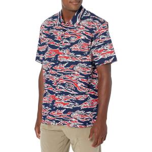 imageColumbia Sportswear Mens Trollers Best Short Sleeve ShirtRed Spark Rough Waves Print