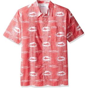 imageColumbia Sportswear Mens Trollers Best Short Sleeve ShirtSunset Red Ikat Fish