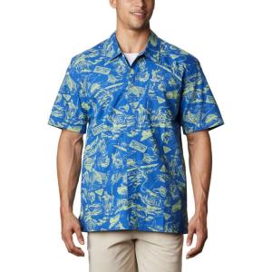 imageColumbia Sportswear Mens Trollers Best Short Sleeve ShirtVivid Blue Freshwater Roots Print