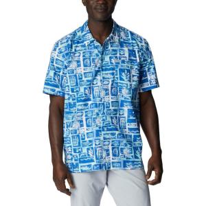 imageColumbia Sportswear Mens Trollers Best Short Sleeve ShirtVivid Blue Punked Fish