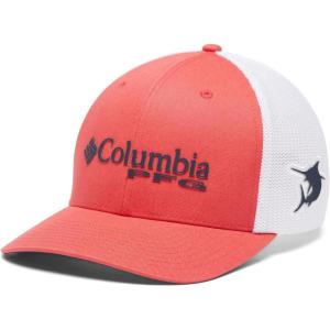 imageColumbia Sportswear PFG Mesh Ball CapSunset RedCollegiate Navy