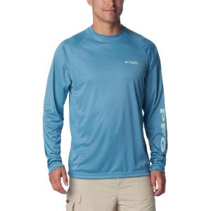 imageMens PFG Terminal Tackle Heather Long Sleeve ShirtCanyon Blue HeatherIcy Morn Logo