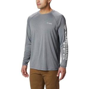 imageMens PFG Terminal Tackle Heather Long Sleeve ShirtCharcoal HthrCool Grey Logo