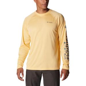 imageMens PFG Terminal Tackle Heather Long Sleeve ShirtCocoa Butter HeatherCity Grey Logo