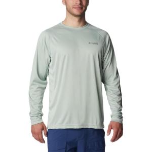 imageMens PFG Terminal Tackle Heather Long Sleeve ShirtCool Green HeatherCypress Logo