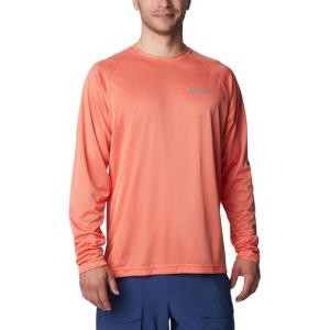imageMens PFG Terminal Tackle Heather Long Sleeve ShirtCorange HeatherOcean Teal Logo