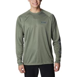 imageMens PFG Terminal Tackle Heather Long Sleeve ShirtCypress HeatherCarbon Logo