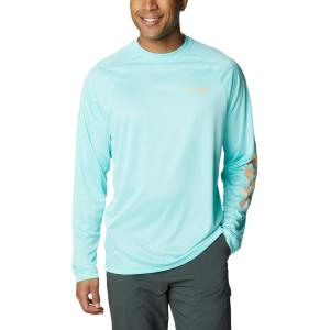 imageMens PFG Terminal Tackle Heather Long Sleeve ShirtGulf Stream HeatherBright Nectar Logo