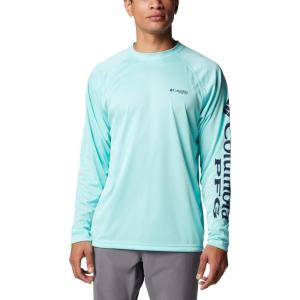 imageMens PFG Terminal Tackle Heather Long Sleeve ShirtGulf Stream HeatherCollegiate Navy Log