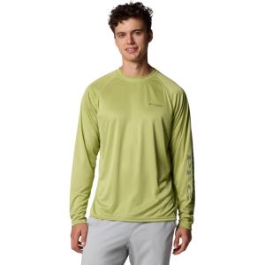 imageMens PFG Terminal Tackle Heather Long Sleeve ShirtPear HeatherCypress Logo