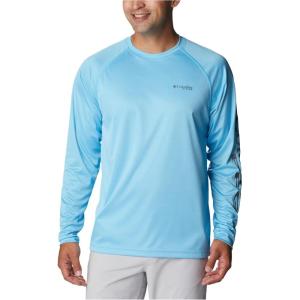 imageMens PFG Terminal Tackle Heather Long Sleeve ShirtRiptide HeatherCity Grey Logo