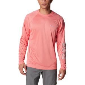 imageMens PFG Terminal Tackle Heather Long Sleeve ShirtSalmon HeatherCool Grey Logo