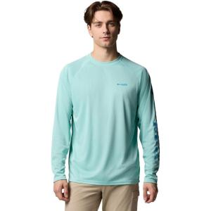 imageMens PFG Terminal Tackle Heather Long Sleeve ShirtSpray HeatherBlue Echo Logo