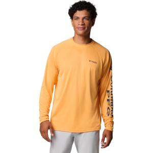 imageMens PFG Terminal Tackle Heather Long Sleeve ShirtSummer Orange HeatherCarbon Logo