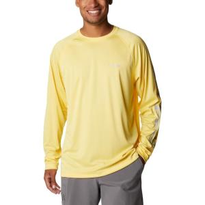 imageMens PFG Terminal Tackle Heather Long Sleeve ShirtSun Glow HeatherCool Grey Logo