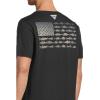 imageColumbia Mens PFG Fish Flag Ii Short SleeveBlackGraphite Gradient