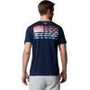 imageColumbia Mens PFG Fish Flag Ii Short SleeveCollegiate NavySunset Red Gradient