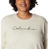 imageColumbia womens Trek Graphic CrewChalkScript Logo