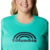 imageColumbia womens Trek Graphic CrewElectric Turquoise Rainbow